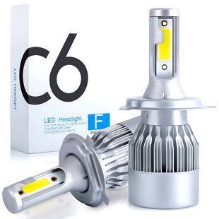 C6 H4 2шт LED комплект ламп для авто, лед лампи для машини, лампочки для фар 2428095620 фото