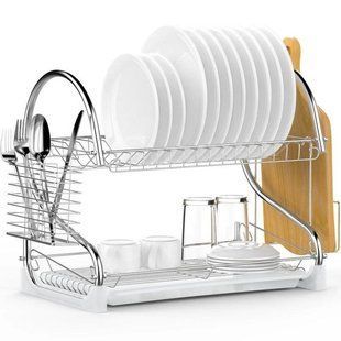 Стойка сушилка для посуды Storage Kitchen Rack из нержавеющей стали, сушилка для посуды 1000378 фото